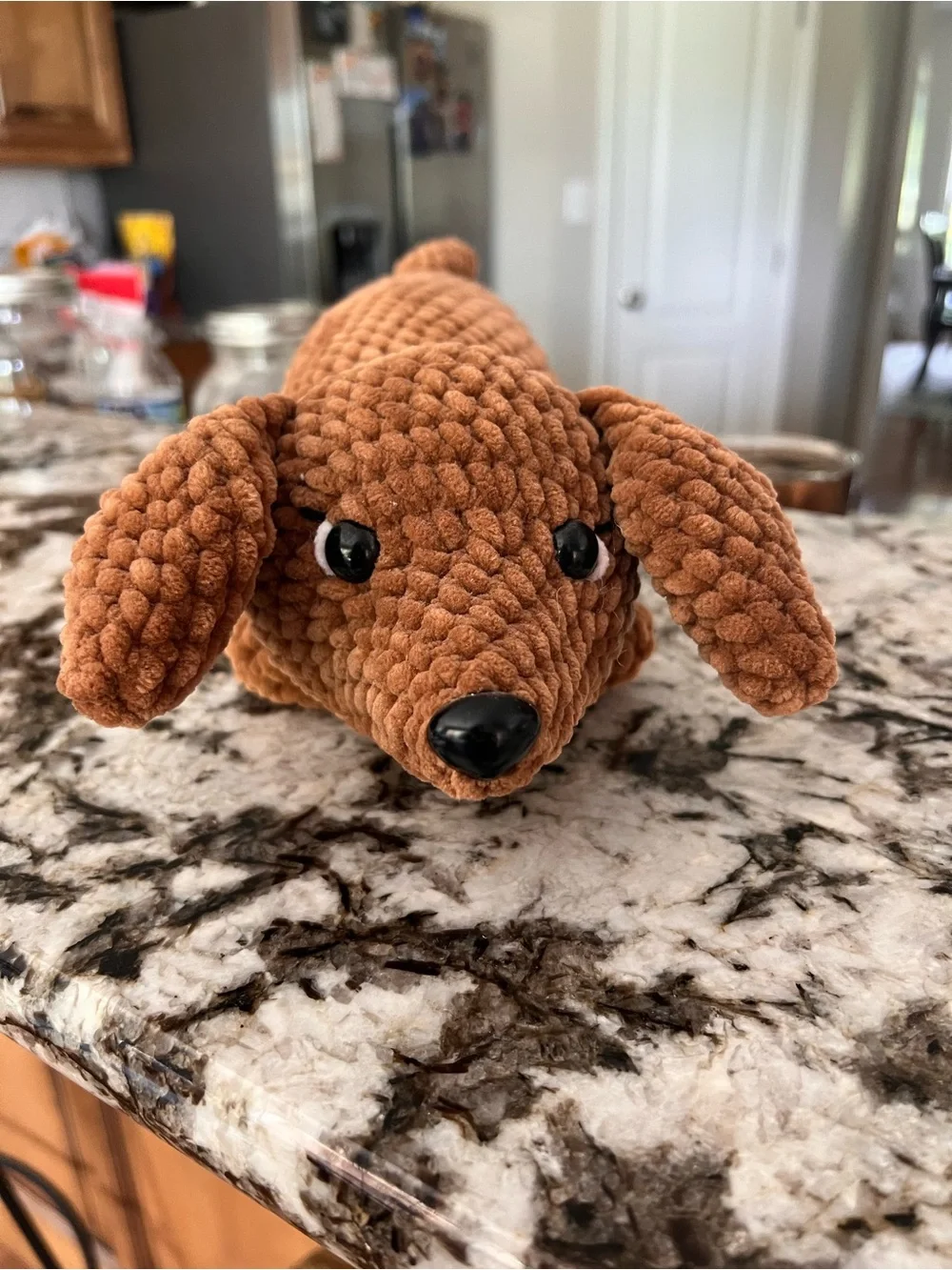Crochet Dachshund by Petunia’s Plushie Patch (me)